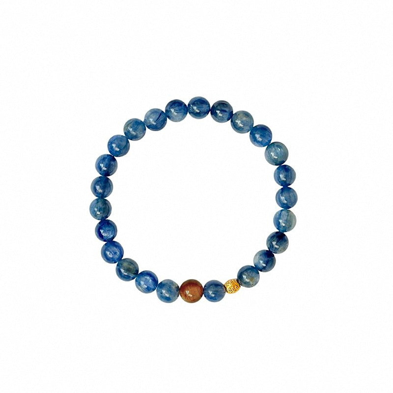 Pulsera de Kyanita y Ojo de Tigre – Simbolismo Elemental y Armonía Zen for Unisex