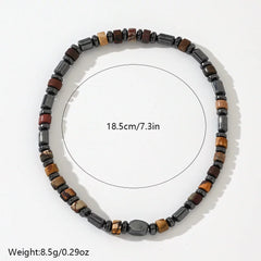 Jaspe Picasso & Obsidienne Bracelet en perles – Style mystique pour hommes (4mm)