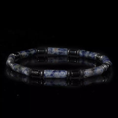 Bracelet en sodalite avec hématite – Style mystique pour hommes (6 mm)